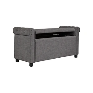 Hot selling 2019 Newest living room customizable Comfortable and soft fabric bench and ottoman