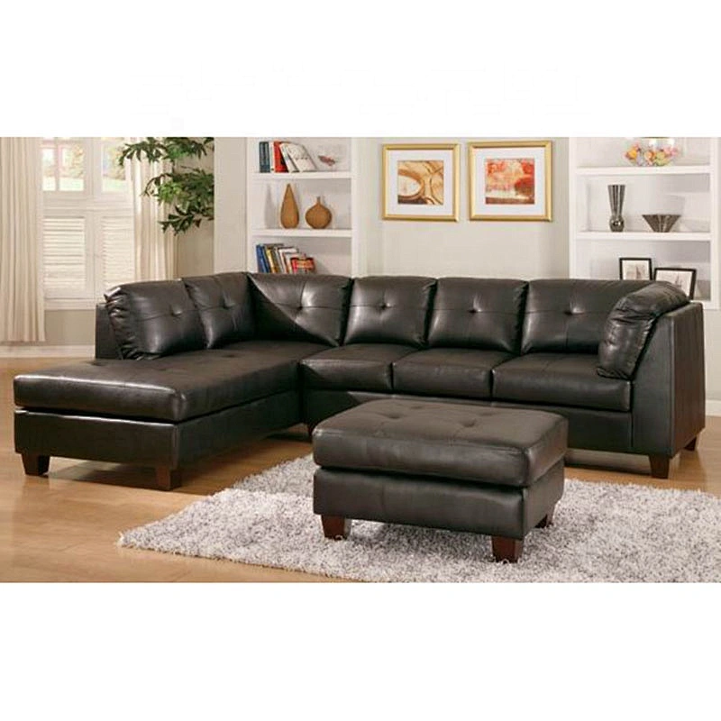 Frank furniture europe modern sectional sofa cheap leather sofa set luxury corner sofa with chaise lounge