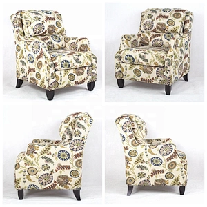 Professional china factory armchair single sofa chair with floral fabric home furniture chair