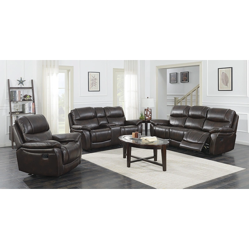 Luxury Style Hot Sale Conner Recliner Leather Sofa Set For Living  Room