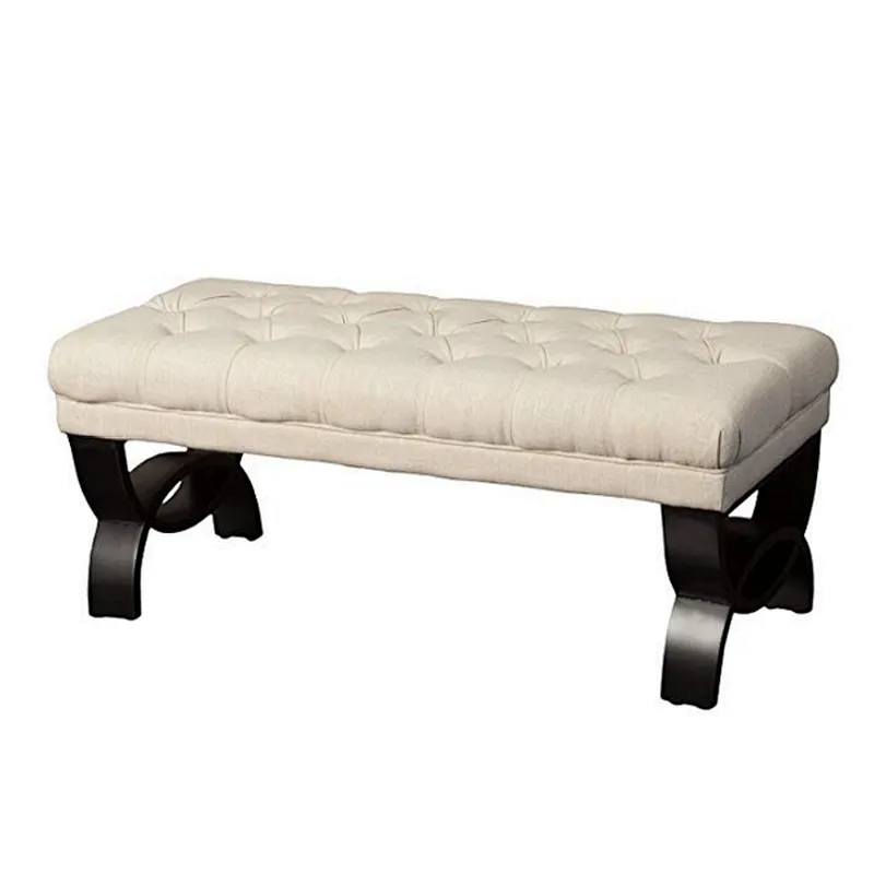 2019 Newest custom made modern style beautiful simple and elegant metal foot bench ottoman