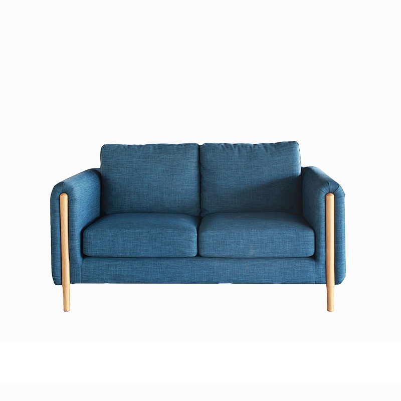 Brown healthy soft sponge cushion vintage style high quality metal foot living room loveseat sofa