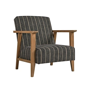 Hot Sale High Quality Modern  Design Grey Linen Material  Wooden Chair For Living Room