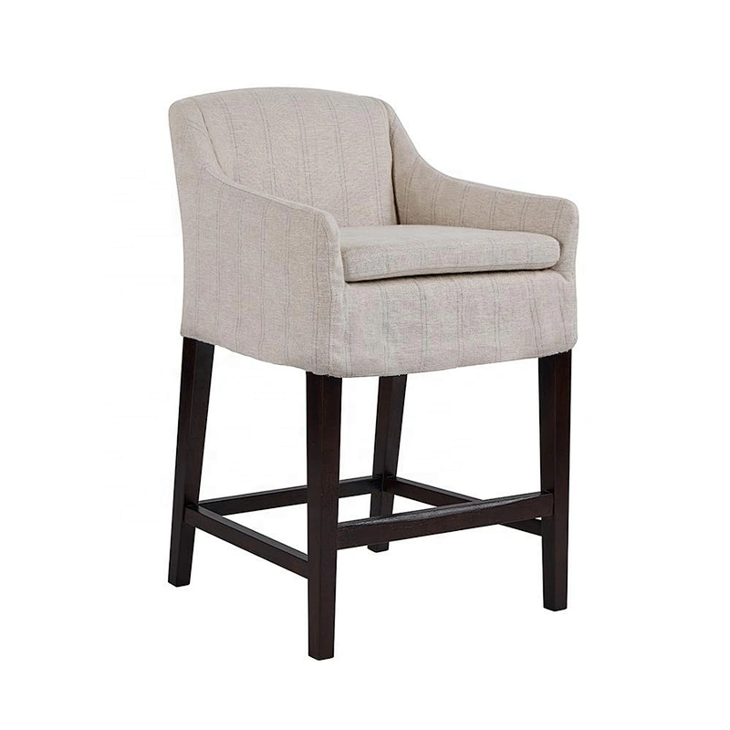 High Quality Beautiful Modern Design Dining Chair Linen Material  Wood Chair For Dining Room
