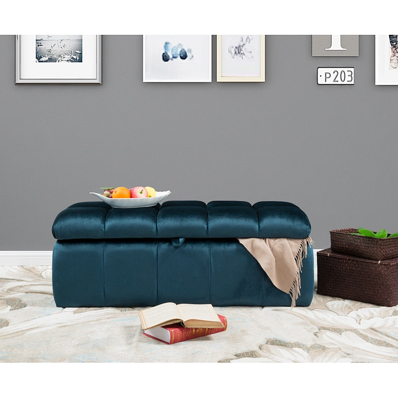 Frank Furniture Italian Style Ottoman Stool Ottoman Storage Customized With Nails Ottoman Storage Bench