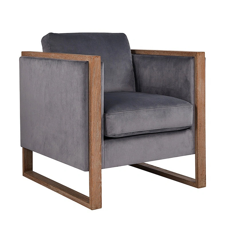 Luxury modern  living room chair and hotel dining chair wooden frame leisure chair