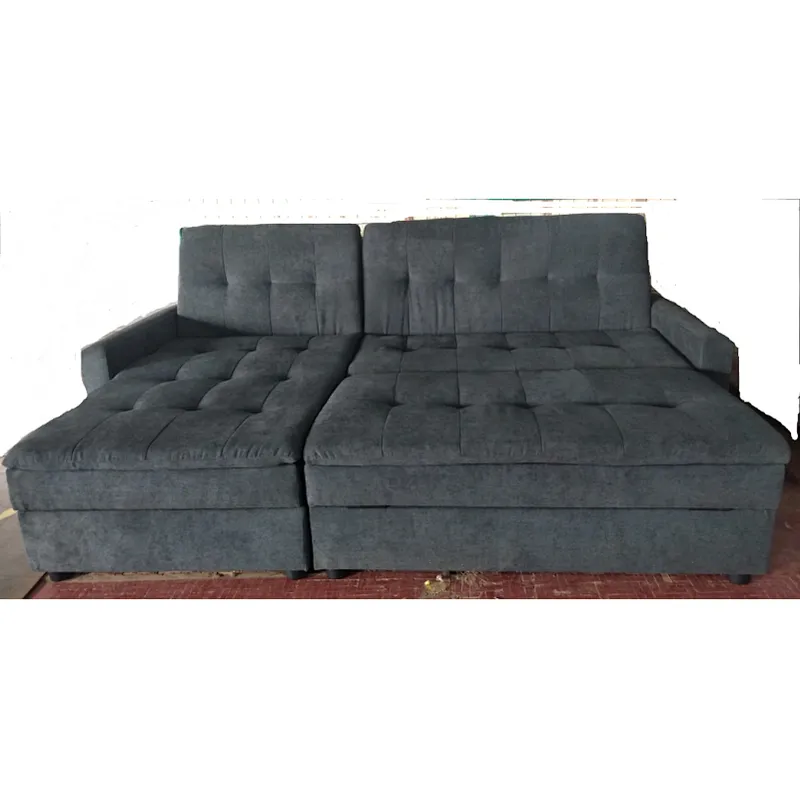 2019 Newest modern style hot selling comfortable velvet suede fabric sectional sofa bed