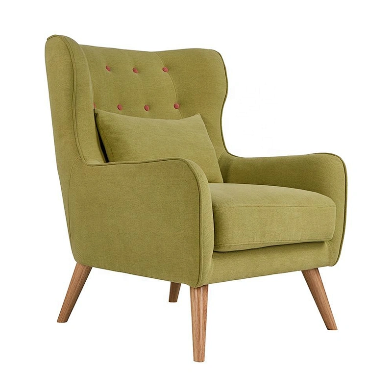 Leisure  Design  Factory Price Hot Sale Living Room Furniture  Linen Sofa Chair With Pillow