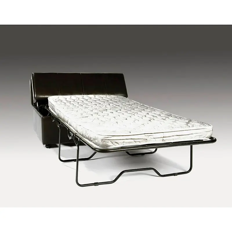 Black leather modern simple high quality portable home small living room Ottoman bed