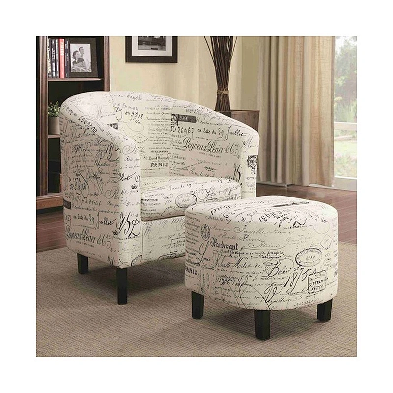 Good quality hotel lounge chair french style accent chair with ottoman indoor sitting room chair