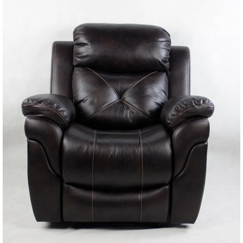 Beige PU leather high quality modern simple and beautiful design multi-function living room 3+2+1 recliner sofa set