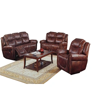 Hot sale   fashion design  factory supply leather living room recliner sofa