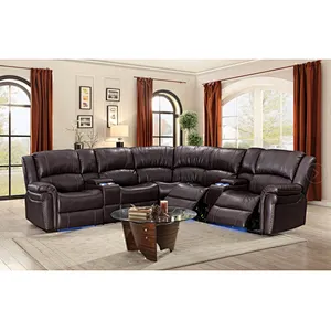 Frank Furniture  Classical Design Luxury Leather Recliner Chair Living Room Sofa Recliner Sofa Set Modern