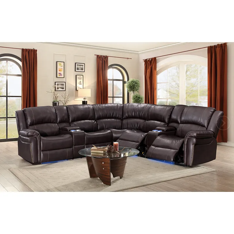 Frank Furniture  Classical Design Luxury Leather Recliner Chair Living Room Sofa Recliner Sofa Set Modern
