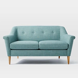 Light brown healthy and comfortable design solid wood feet high quality sponge three-seat sofa