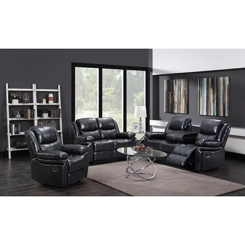 Frank Furniture High Quality Luxury Electric Leather Recliner Sofa With Drop Down Table Recliner Sofa Set