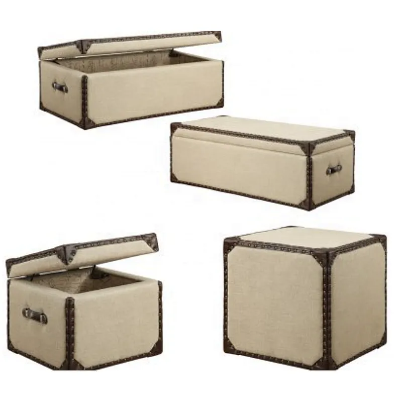 Wholesale price folding ottoman bench colorful new design home furniture leisure square bench ottoman