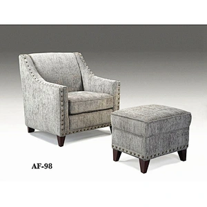 Frank Furniture French Style Comfortable High Quality Accent Chair Living Room With Ottoman Bench Chair