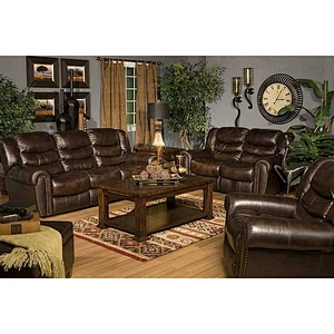 Indian old luxury leather belt retro beautiful bubble nail multi-function with drop down USB recliner sofa set