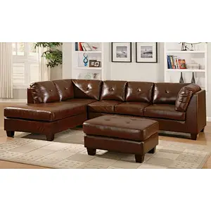 Contemporary Leather Fabric Panel Unique Design Sectional Sofa Living Room Sofa