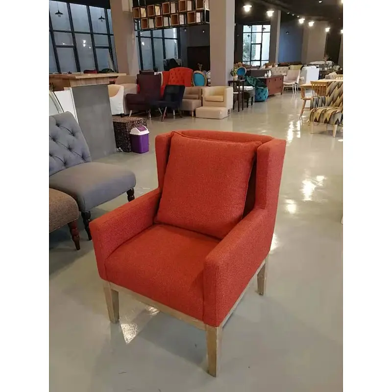 Frank Furniture Luxury Velvet Sofa Chair Golden Base Round Shape Modern Living Room  Accent Lounge Chair