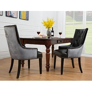 Modern design luxury chair leather fashion style dining room furniture modern dining chair set