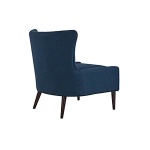 Royal blue modern healthy and comfortable simple style pure wooden stool feet with soft sponge cushion living room chair