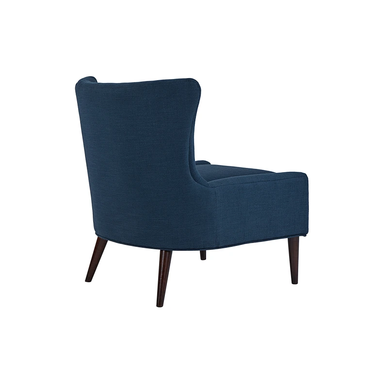 Royal blue modern healthy and comfortable simple style pure wooden stool feet with soft sponge cushion living room chair
