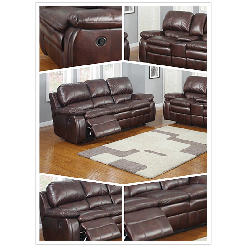 China furniture popular electric lift brown leather 3 2 1 recliner sofa