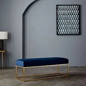 2019 Newest custom made modern style beautiful simple and elegant metal foot bench ottoman