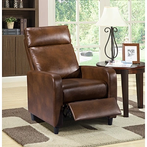2019 Hot Selling Leather Push Chair Wooden Accent Chair For Living Room