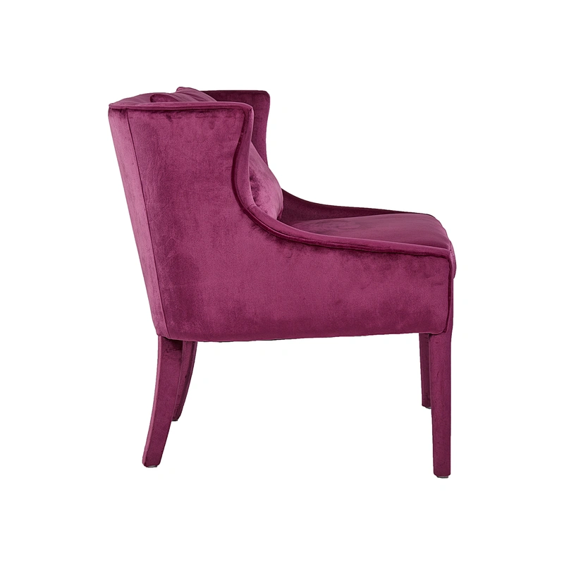 Living room 2019 hot selling modern simple style high quality red soft velvet suede chair