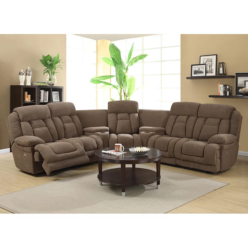 2019 Newest italy leather functional beautiful and comfortable corner recliner sofa