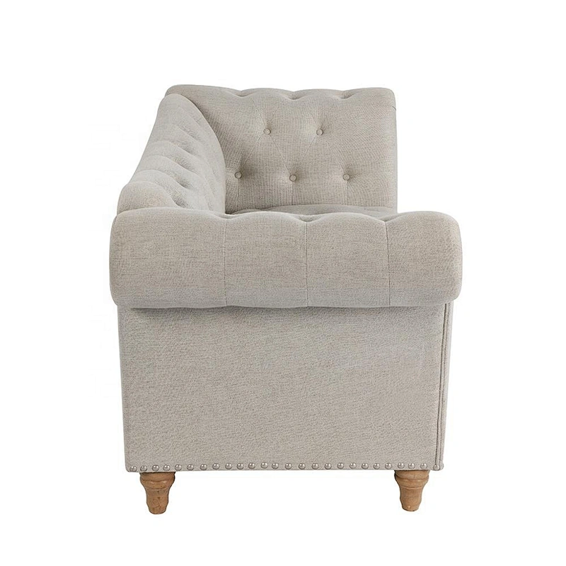 Fabric Material Sofa Living Room Furniture High Quality Volume-produce European Style Sofa Chair With Button