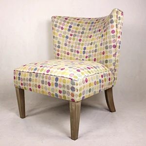 Frank Furniture American Style Accent Chair Living Room Low Back Customized Fabric Wooden Frame Chair