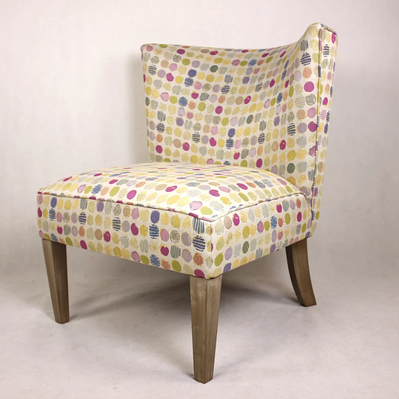 Frank Furniture American Style Accent Chair Living Room Low Back Customized Fabric Wooden Frame Chair