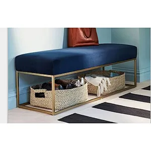 2019 Newest custom made modern style beautiful simple and elegant metal foot bench ottoman