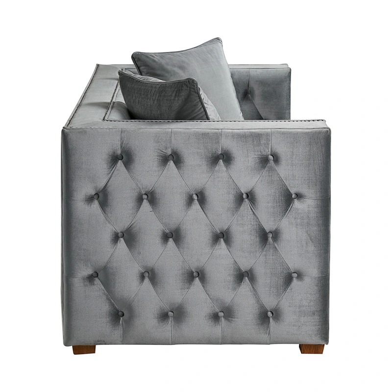 Hot selling beautiful and Luxury 2019 Newest with comfortable pull point design high quality velvet suede sofa