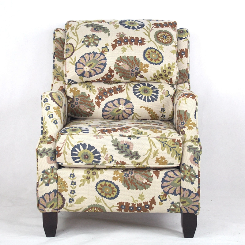 Professional china factory armchair single sofa chair with floral fabric home furniture chair