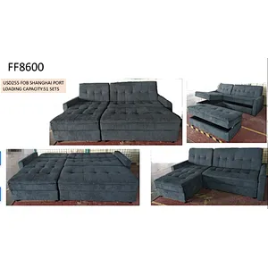 Modern and rational design three seat + recliner with storage function living room sofa bed