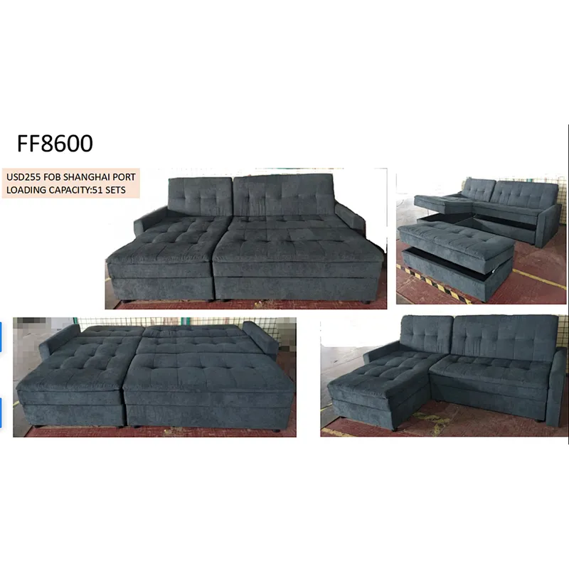 Modern and rational design three seat + recliner with storage function living room sofa bed