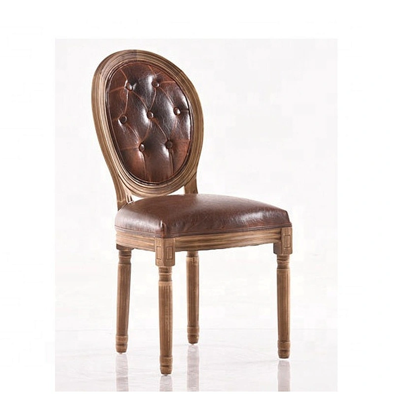 Europe antique china made fabric oak wood dining chairs wood frame living room single chair