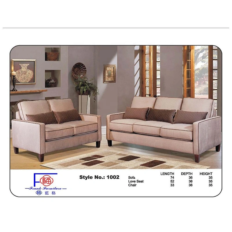 Chocolate color leather European modern beautiful buckle design healthy quality living room 3+2 sectional sofa set
