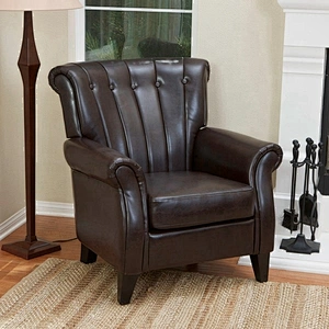 Frank furniture fancy office chair wholesale leather leisure chair for living room and TV room chesterfield sofa chair