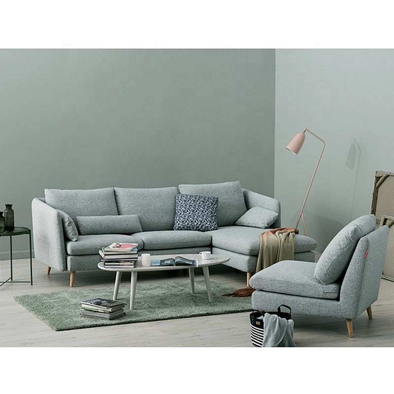 Lifestyle design corner sofa with chaise lounge office leisure sofa set fabric sectional sofa with chair