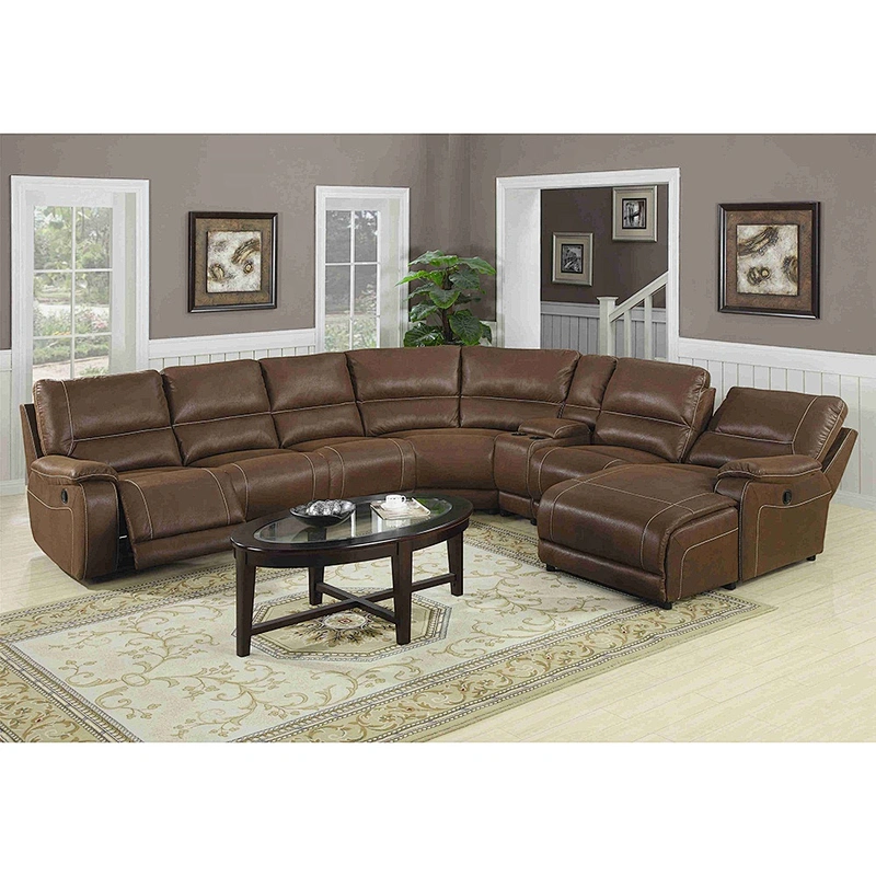 Frank furniture  leather recliner sofa L shaped sofa recliner with recliner chaise lounge sofa set 7 seater living room sofas