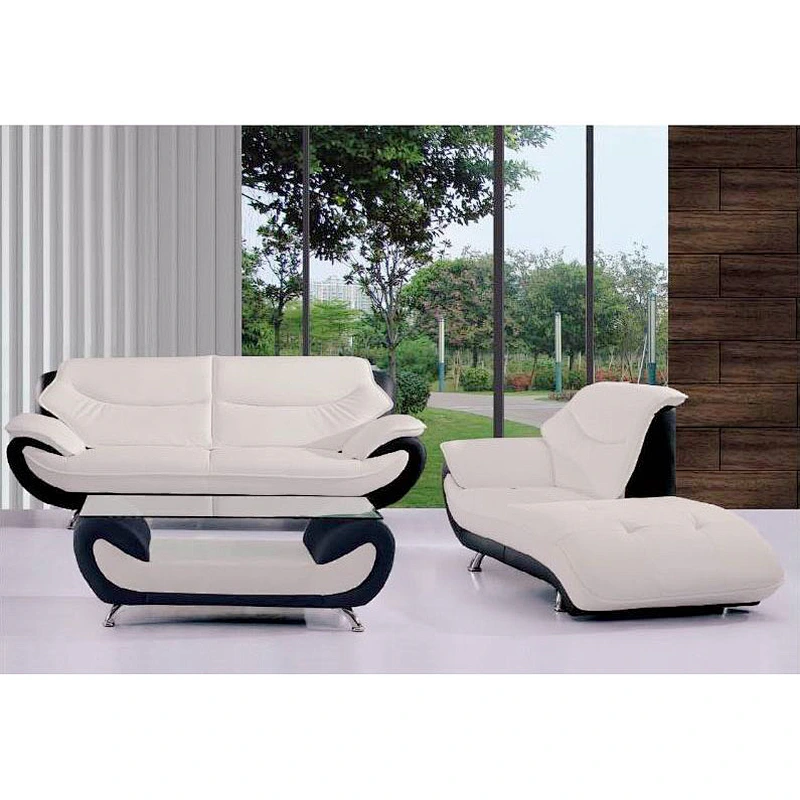 Modern elegant luxury indoor leather chaise lounge