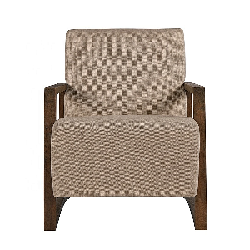 Hot Sale Wood Frame Leisure Fabric Comfortable Living Room Arm Chair