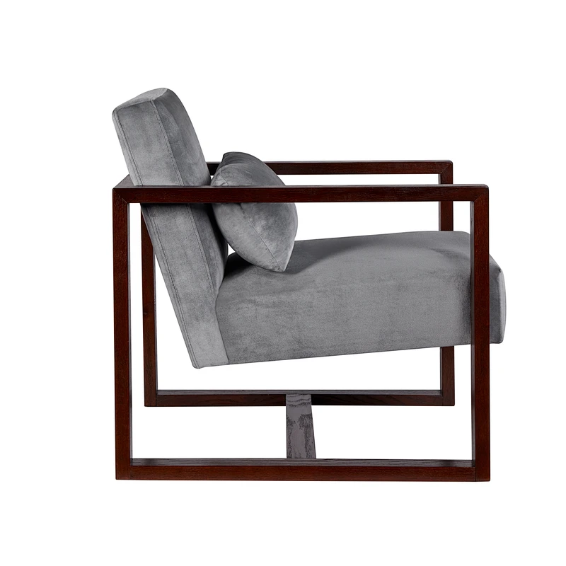 Living room hot selling modern simple style high quality Solid wood with velvet cushion chair