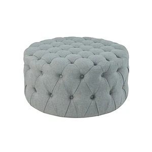 2019 Newest hot selling living room custom made Comfortable pull point design Round ottoman